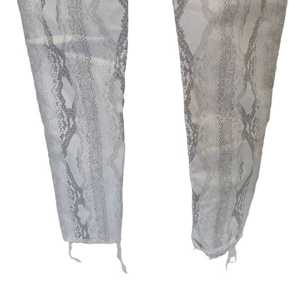 Joe's Jeans 27 Hi Rise Honey Curvy Skinny Jean Python Snake White - Picture 8 of 8